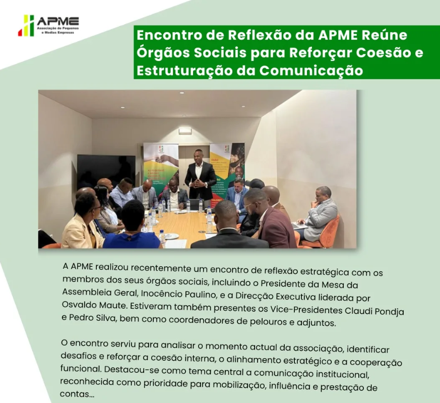 Encontro de Reflexão da APME Reúne Órgãos Sociais para Reforçar Coesão e Estruturação da Comunicação